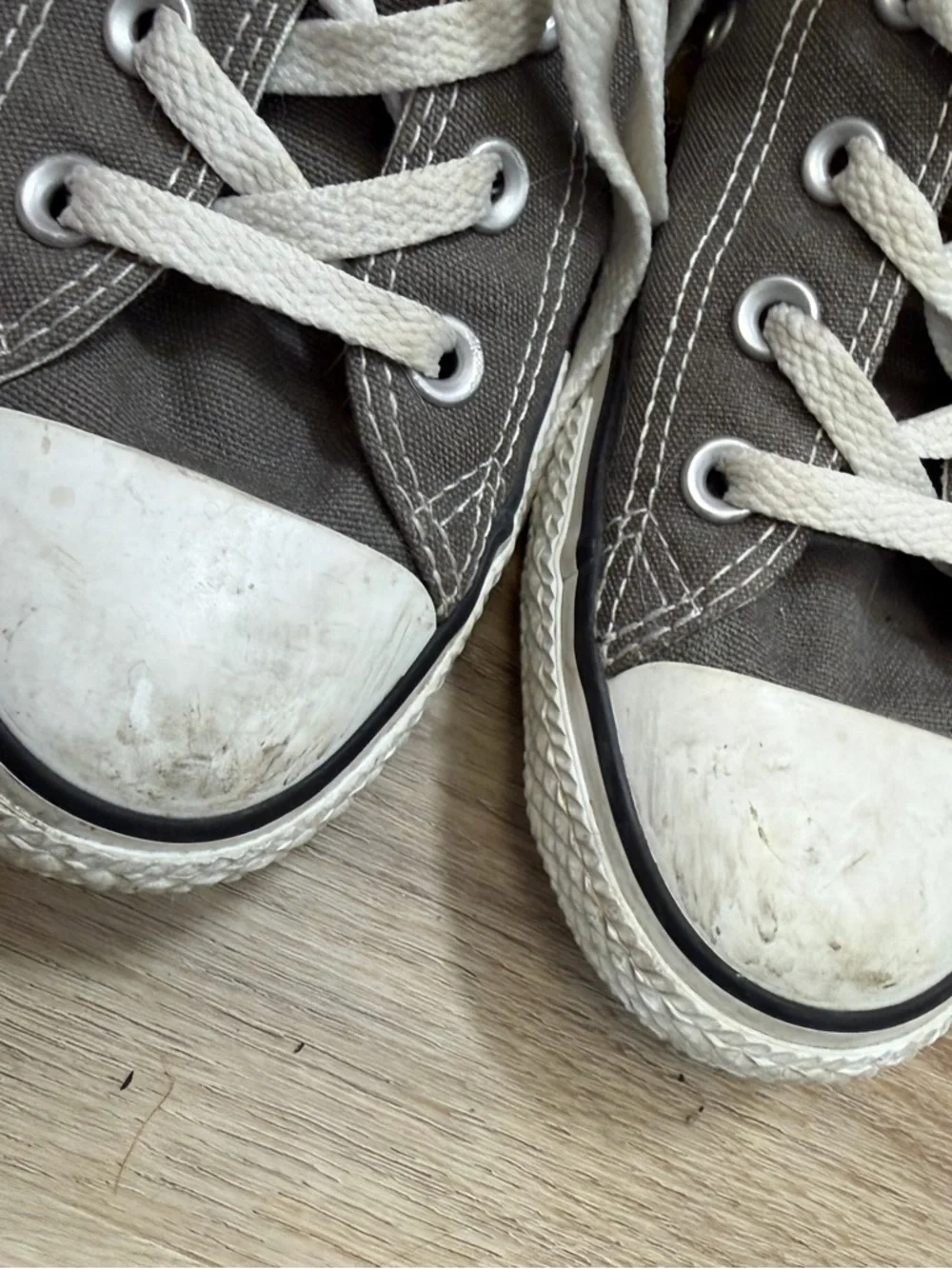Converse Classic Grey Canvas High Top Sneakers - Picture 8 of 9